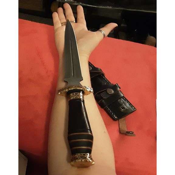 Handmade Damascus Steel Knife with Camel Bone Handle