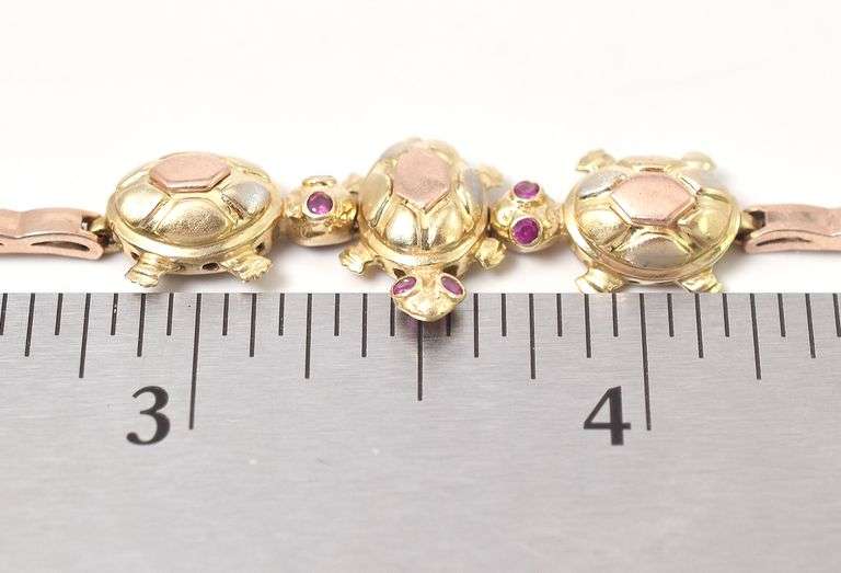 Fabulous Turtle Ring in 14K Tri-Color Gold