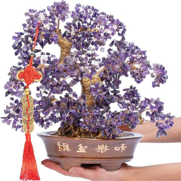 14” Large Amethyst Crystal Bonsai Tree