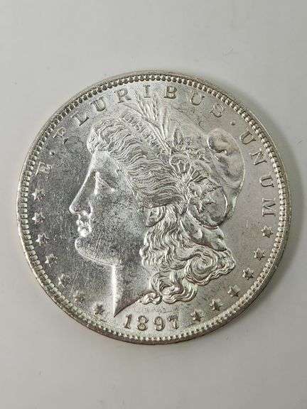 1897 Morgan Silver Dollar, Cleaned