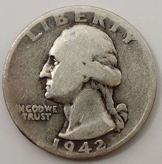 1942-D Double Die Obverse Washington Quarter, Circulated