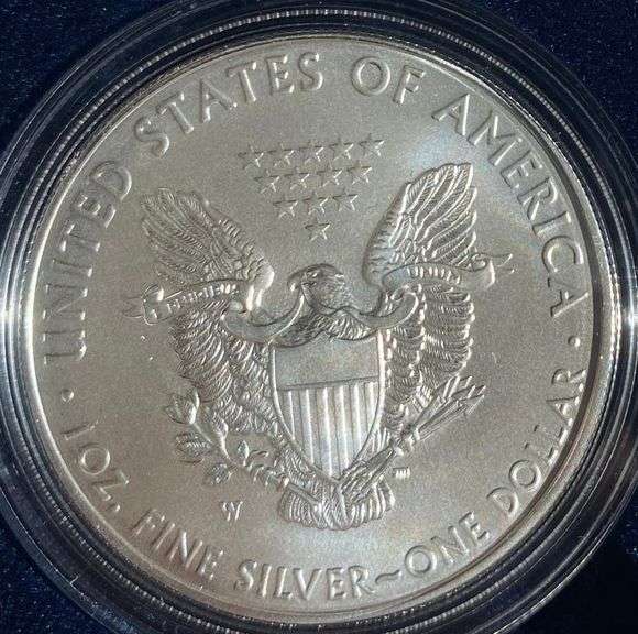 2019 W Blue Box Unc Silver Eagle