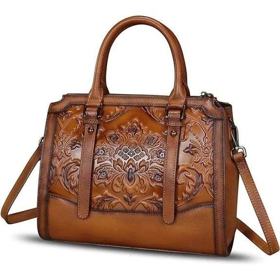 Genuine Leather Satchel Handbag