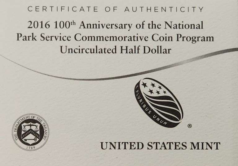 2016-D 50c National Parks Service 100th Anniversary MS
