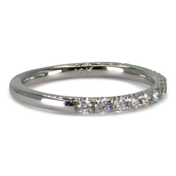 14k (585) White Gold Semi Eternity Diamond Ring