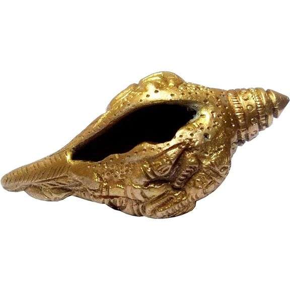 Small Brass Golden Holy Conch Shell