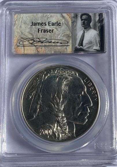 2001 D PCGS Buffalo Unc Silver Dollar
