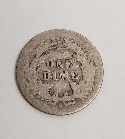 1877 S Seated Liberty Dime, Circulated