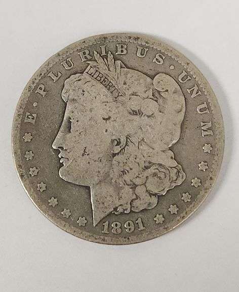 1891 CC Morgan Silver Dollar, Circulated