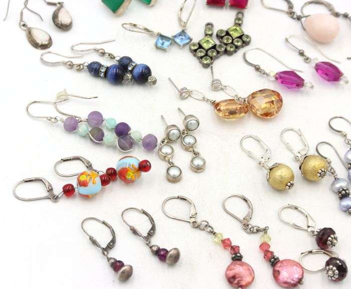 Group lot of Vintage 925 sterling silver earrings