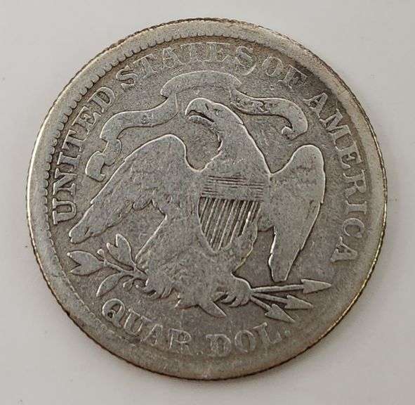 1876 Seated Liberty Quarter, Cleaned