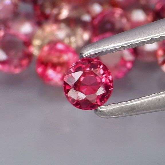 Untreated!!! 3.80ct fancy rose colored Songean Sapphire set!