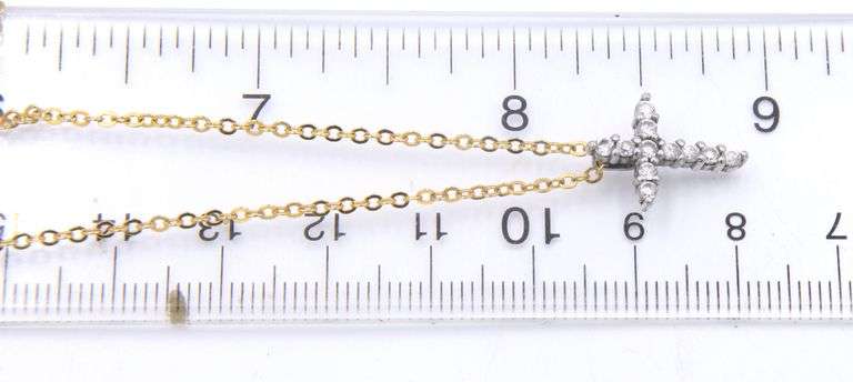 Lot of 3 Vintage 925 Sterling Silver Cross Necklaces