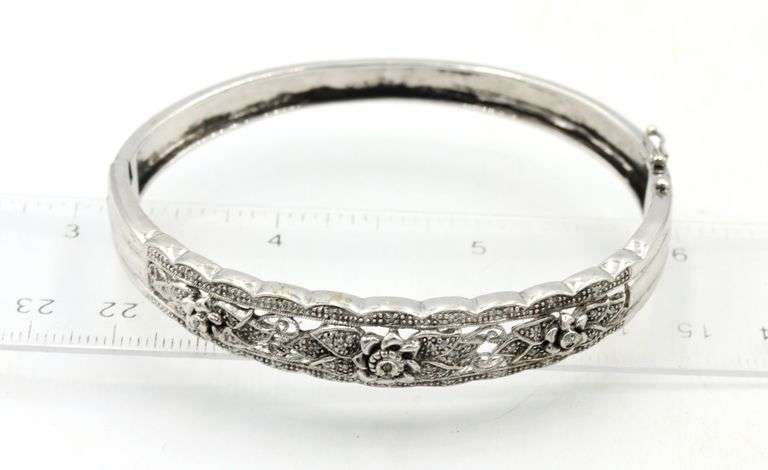 Group lot of 3 Vintage 925 sterling silver bangles