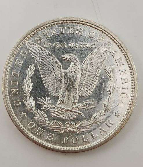 1880-S Morgan Silver Dollar, CLEANED OBVERSE