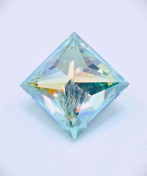 6 Ct Mint Green Princess Cut Fire Lab Simulated Diamond