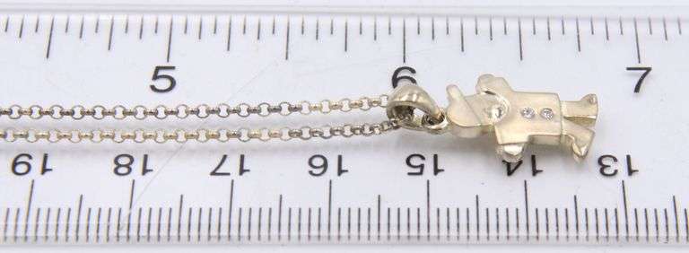 Vintage 925 Sterling Silver Kid Pendant on Chain