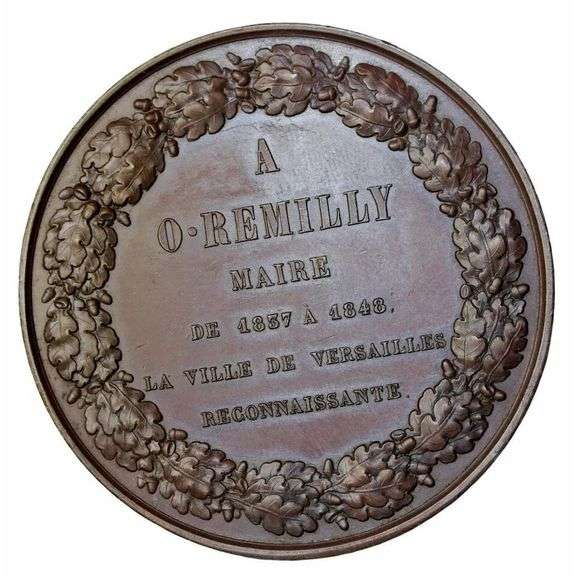 1848 France Versailles Service Award Bronze Medal