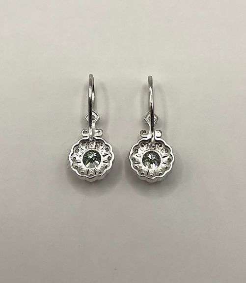 Exceptional VVs1 Near Flawless 2.15 Ctw Ice Blue Fire Moissanite  Earrings