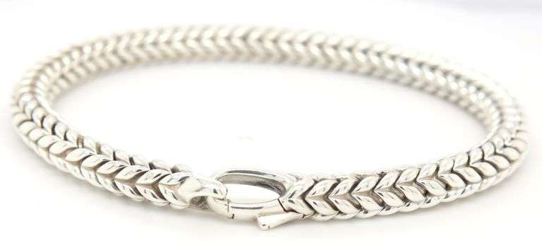 David Yurman Chevron bead bracelet 6mm in sterling silver