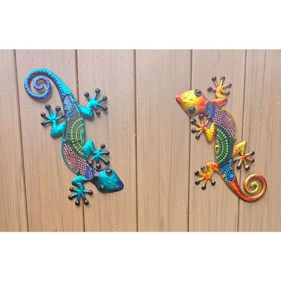 Metal Gecko Wall Art