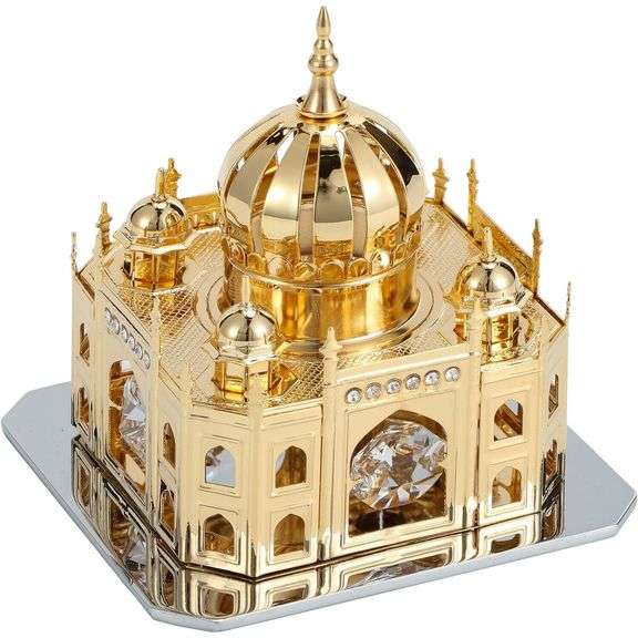 24K Gold Plated Castle with Crystals