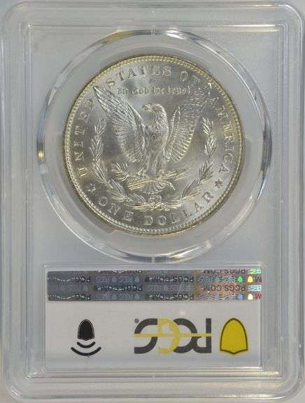 Bright-white Gem BU 1887 Morgan Silver Dollar. PCGS MS65