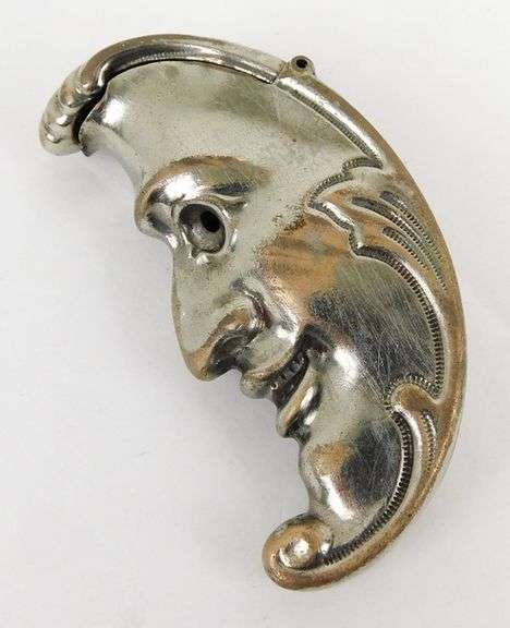 Figural Man in the Moon Antique Match Safe