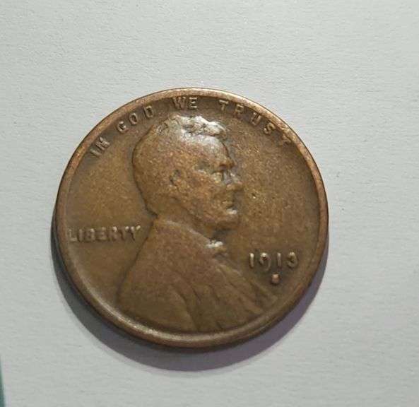 1913 S Wheat Penny, Circulated