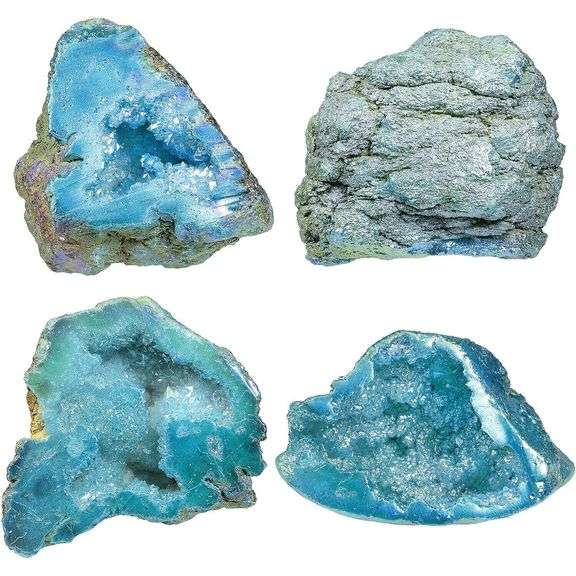 Angel Aura Quartz Geode Stone Natural Crystal