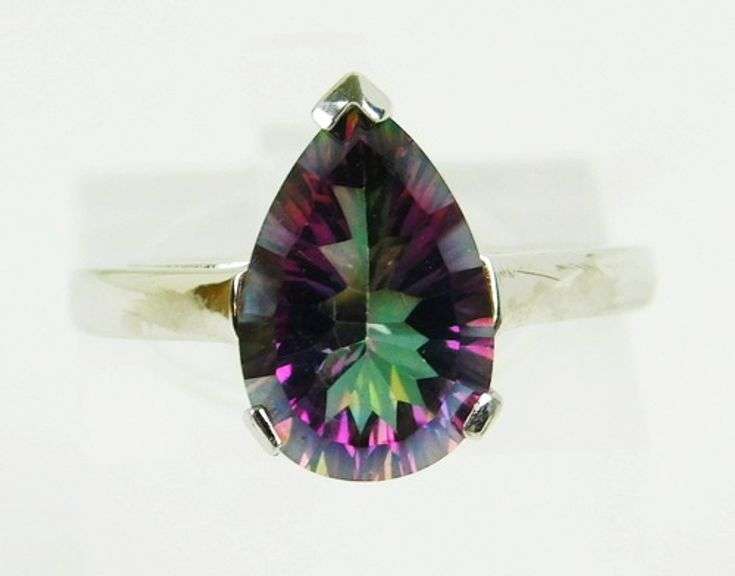 Vibrant Mystic Topaz Sterling Silver Ring, 6.5
