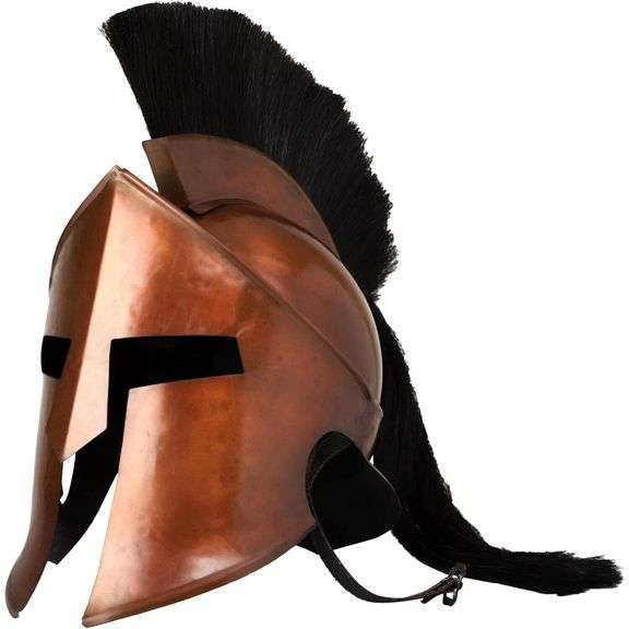 Medieval Spartan Helmet with Black Plume