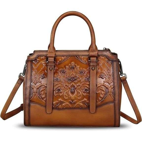 Genuine Leather Satchel Handbag