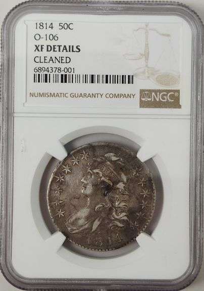 1814 - 50 Cents NGC XF Details CLEANED