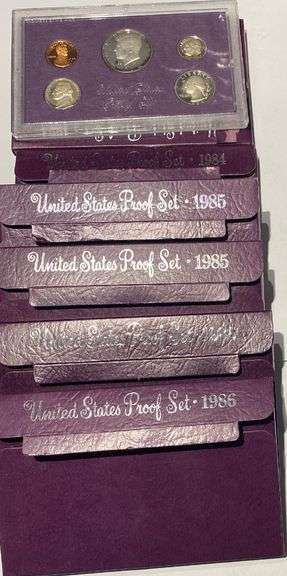 2 x 1984 1985 &1986 US Proof Sets