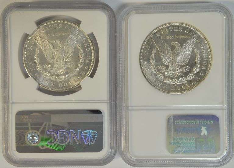 Near Gem BU 1880-S & 1881-S Morgan Silver Dollars. PCGS & NGC MS64