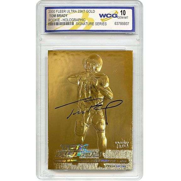 Tom Brady Ultra Gold Rookie Card Graded Mint 10