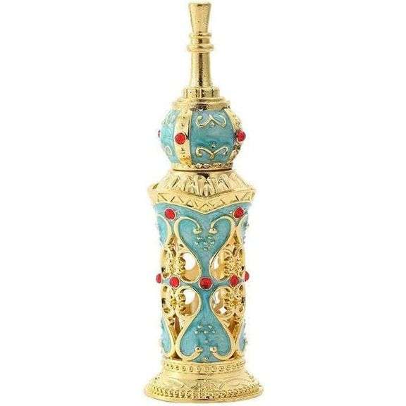Classic Peacock Blue Refillable Perfume Bottle