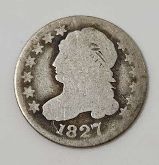 1827 Capped Bust Silver Dime, Circulated