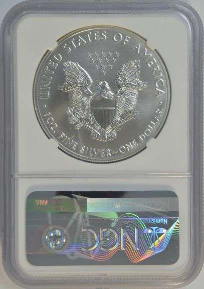 John M. Mercanti signed 2021(S) NGC MS70 graded American Silver Eagle