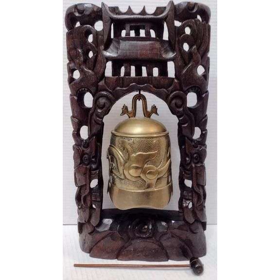Early 20th Century Chinese Brass Dragon Temple Bell Gong
