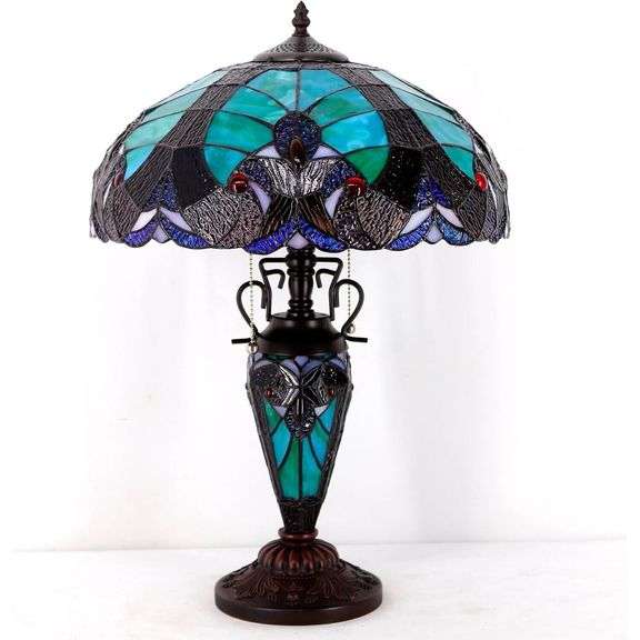 Elegant 24" Stained Glass Table Lamp