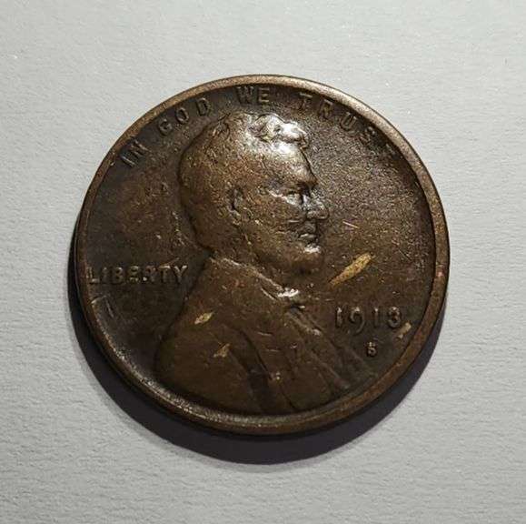 1913 S Wheat Penny, Circulated