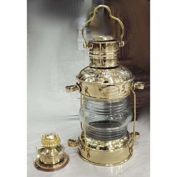 14-Inch Brass Oil Lamp