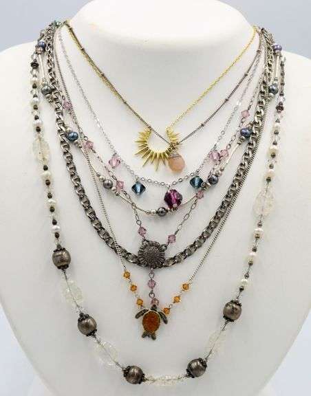 Group lot of  Vintage 925 sterling silver necklaces
