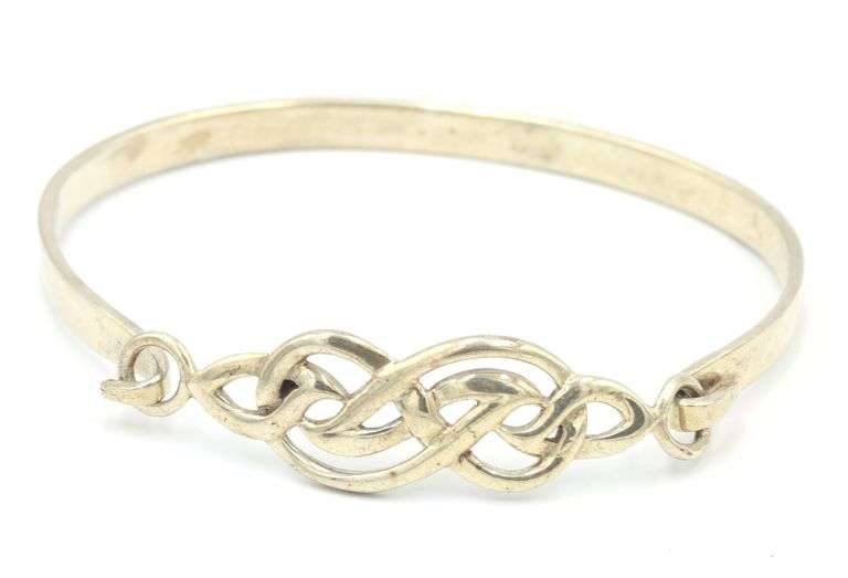 Group lot of 3 Vintage 925 sterling silver bangles