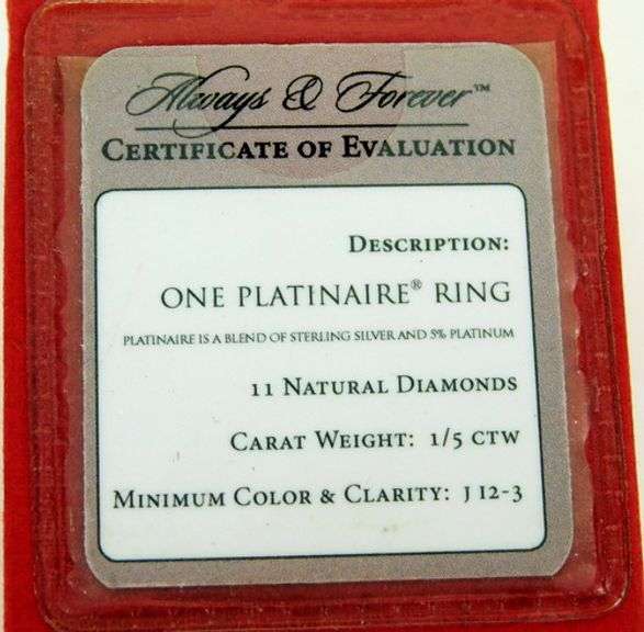 Diamond Platinaire Band by Always & Forever, Size 9.25