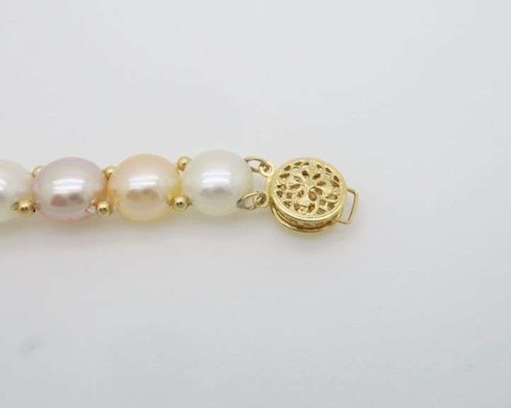 Button Pearl & Gold Bracelet