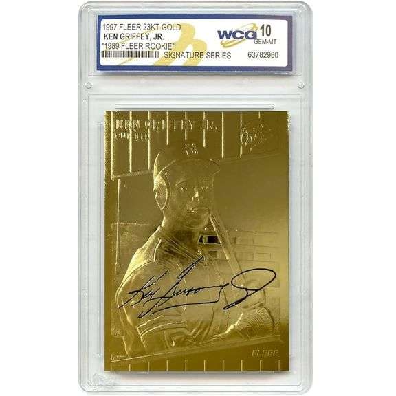 Ken Griffey Jr. Gold Sculpted Rookie Signature Series Card