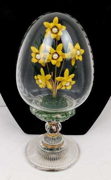 1991 Franklin Mint Faberge Crystal Egg